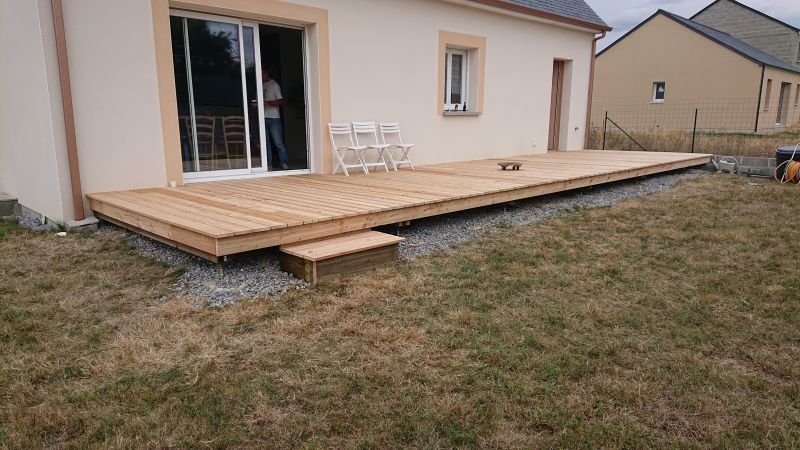 Terrasse Bois à montjean/loire